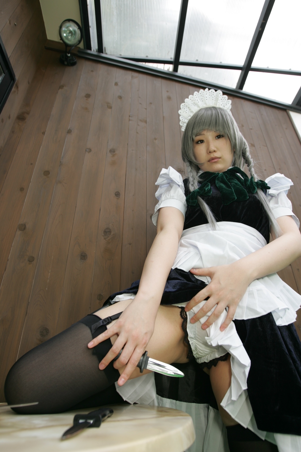 黑丝游戏美女　[Cosplay]Izayoi-Sakuya 日本超级诱惑美女图片写真